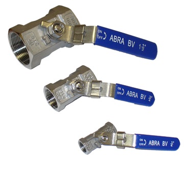 Шаровой кран из нержавеющей стали муфтовый AISI316 (CF8M) Ду 8-050 (1/4" - 2"), Ру40 внутренняя резьба/внутренняя резьба. Код серии ABRA-BV-A1400A 