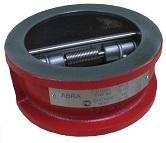 Обратный клапан двустворчатый (двухстворчатый) межфланцевый батерфляй. Код серии ABRA-D-122-EN. 
