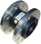 Маслобензостойкая гибкая вставка ABRA-EJF-10-NBR эластичная Ду 025-1200 (1-48") Ру 10 - (резиновый компенсатор антивибрационный -  фланцевый, виброкомпенсатор, вибровставка фланцевая ABRA-EJF-NBR).